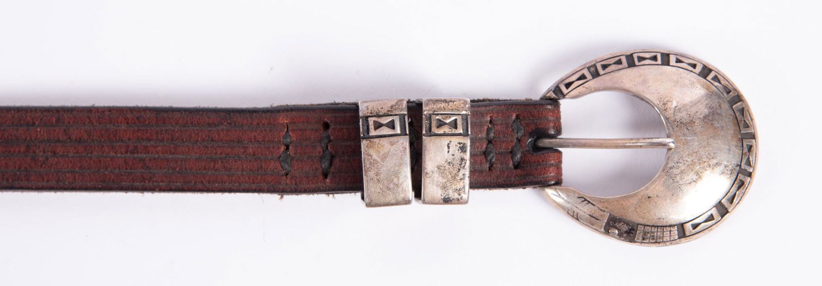 Sterling Silver and Leather Belt, Judy Pollock (1 of 3)