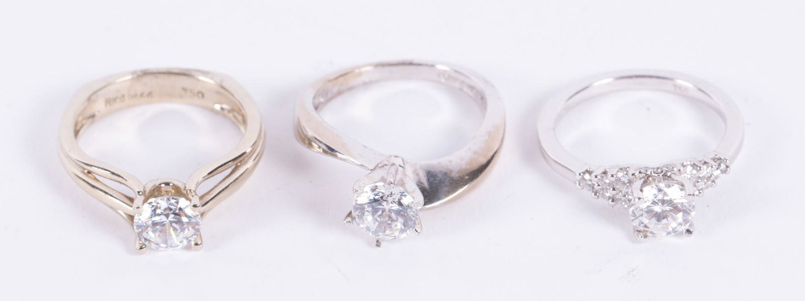 Three White Gold Semi Mount Rings (1 of 1)