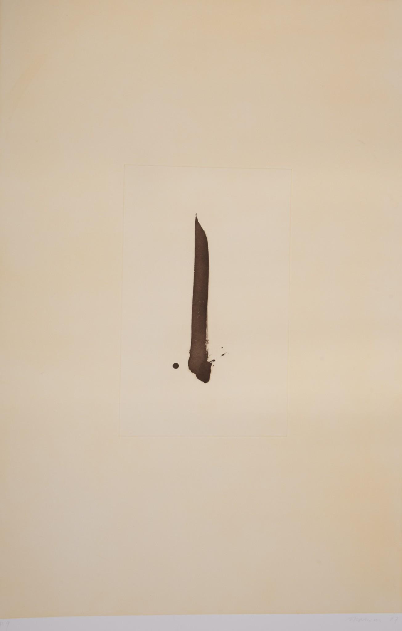 Tom Marioni, American (b. 1937), Feather Line, 1987, aquatint, AP9: Tom MarioniAmerican, (b. 1937)Feather Line, 1987aquatint, AP9Published by Crown Point Presssigned, dated, and numbered in pencil lower margin, unframed.31 x 44 inches