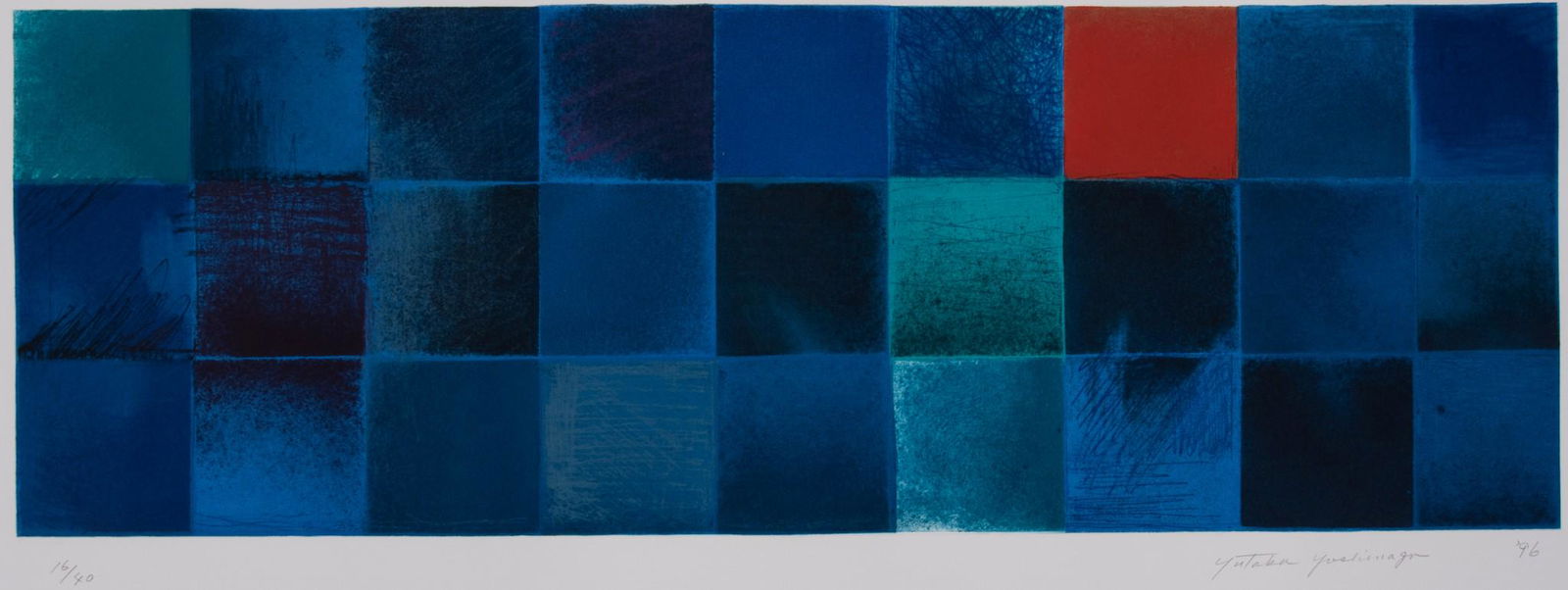 Yutaka Yoshinaga, Japan (b. 1948), 96-C-4, 1996, etching/aquatint/drypoint, ed. 16/40 (1 of 3)