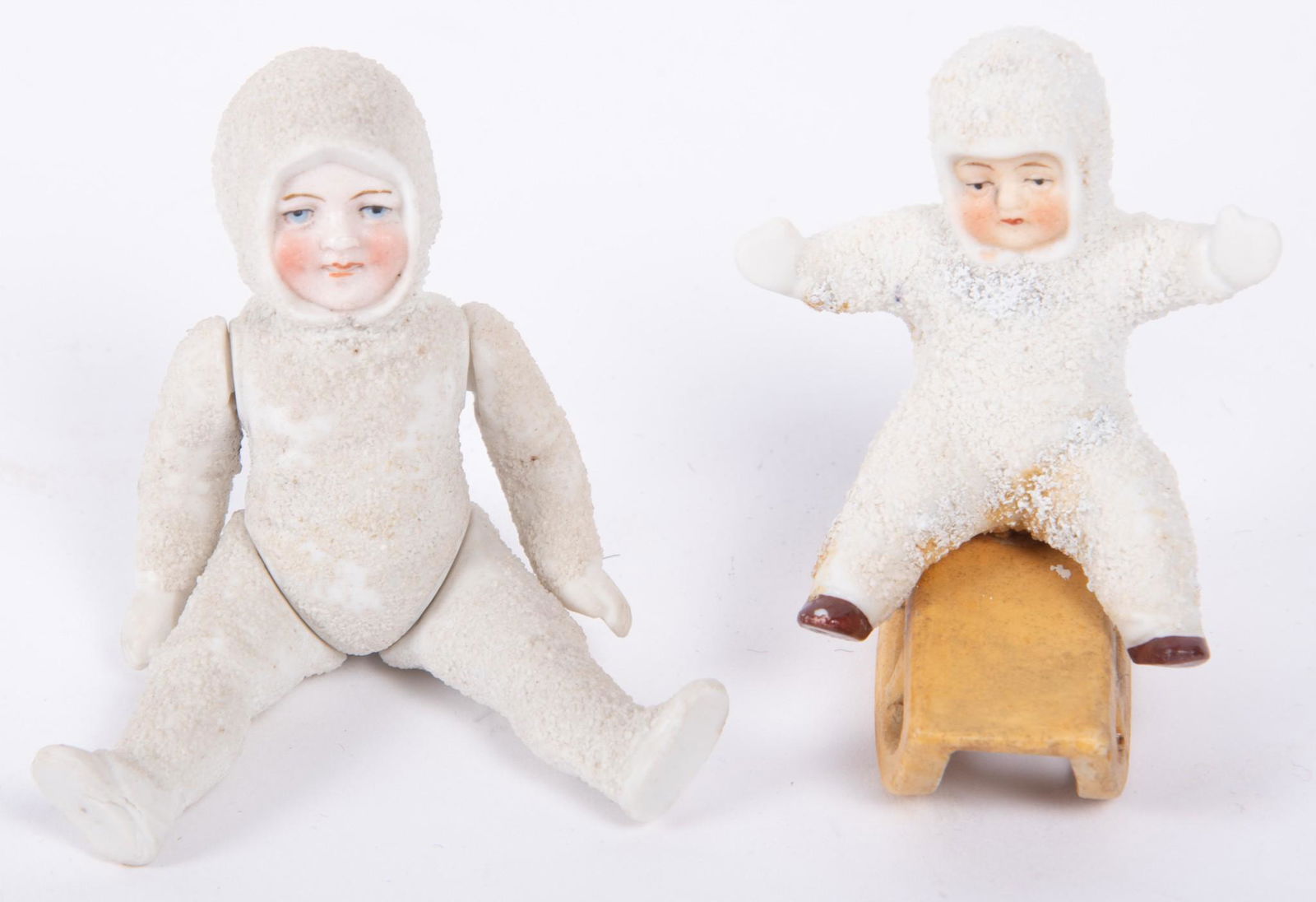 Two Snow Babies, 4" Jointed All Bisque (1 of 2)