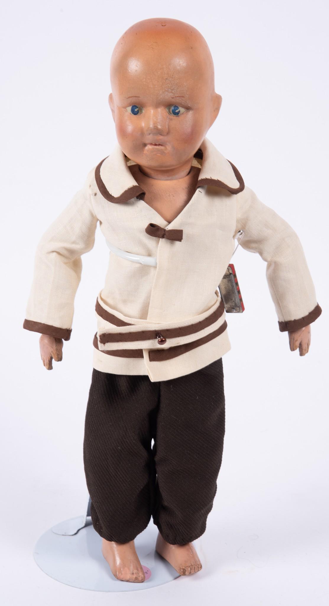 15" Schoenhut With Label Bald Head Boy (1 of 4)