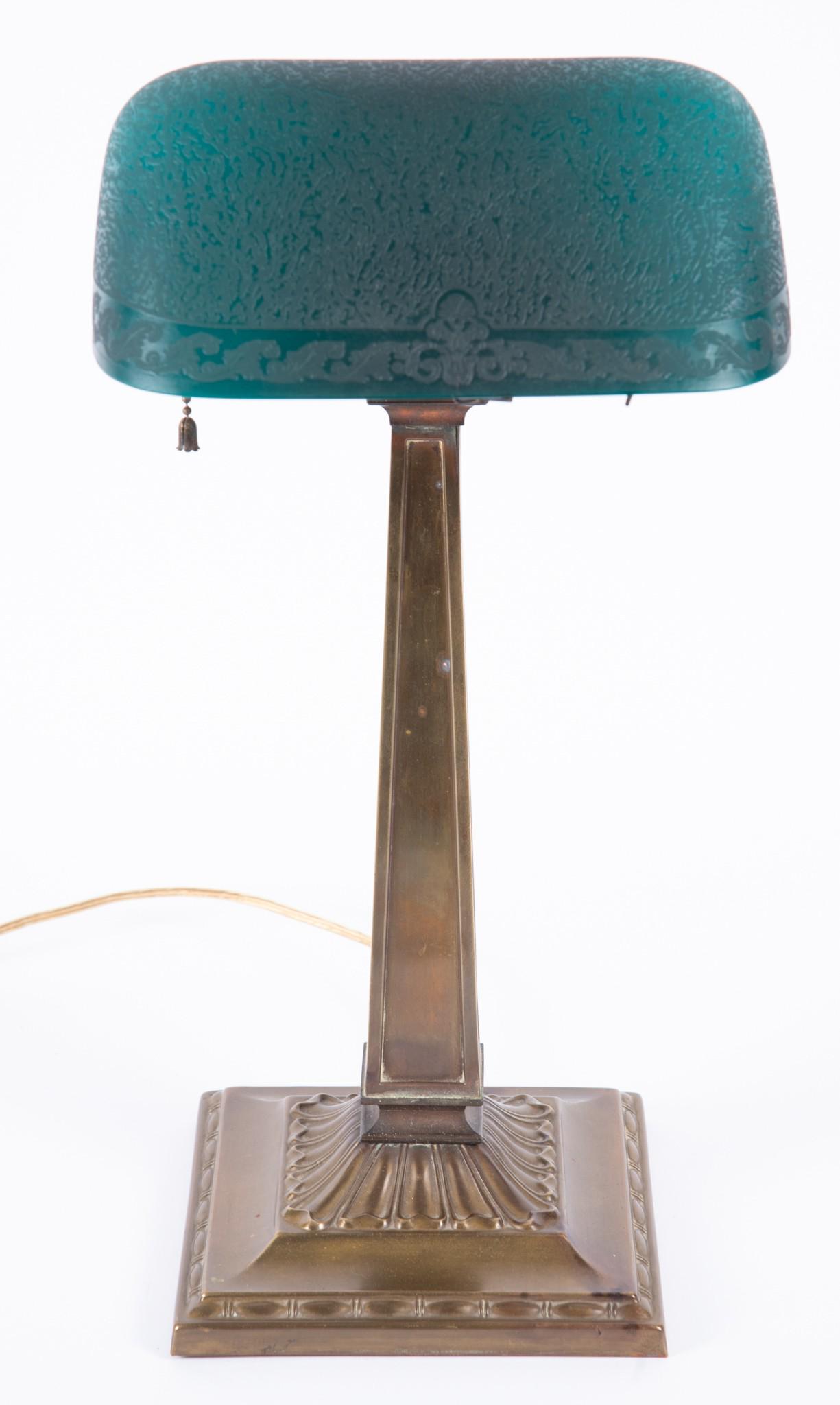 Antique Emeralite Bankers Desk Lamp (1 of 4)