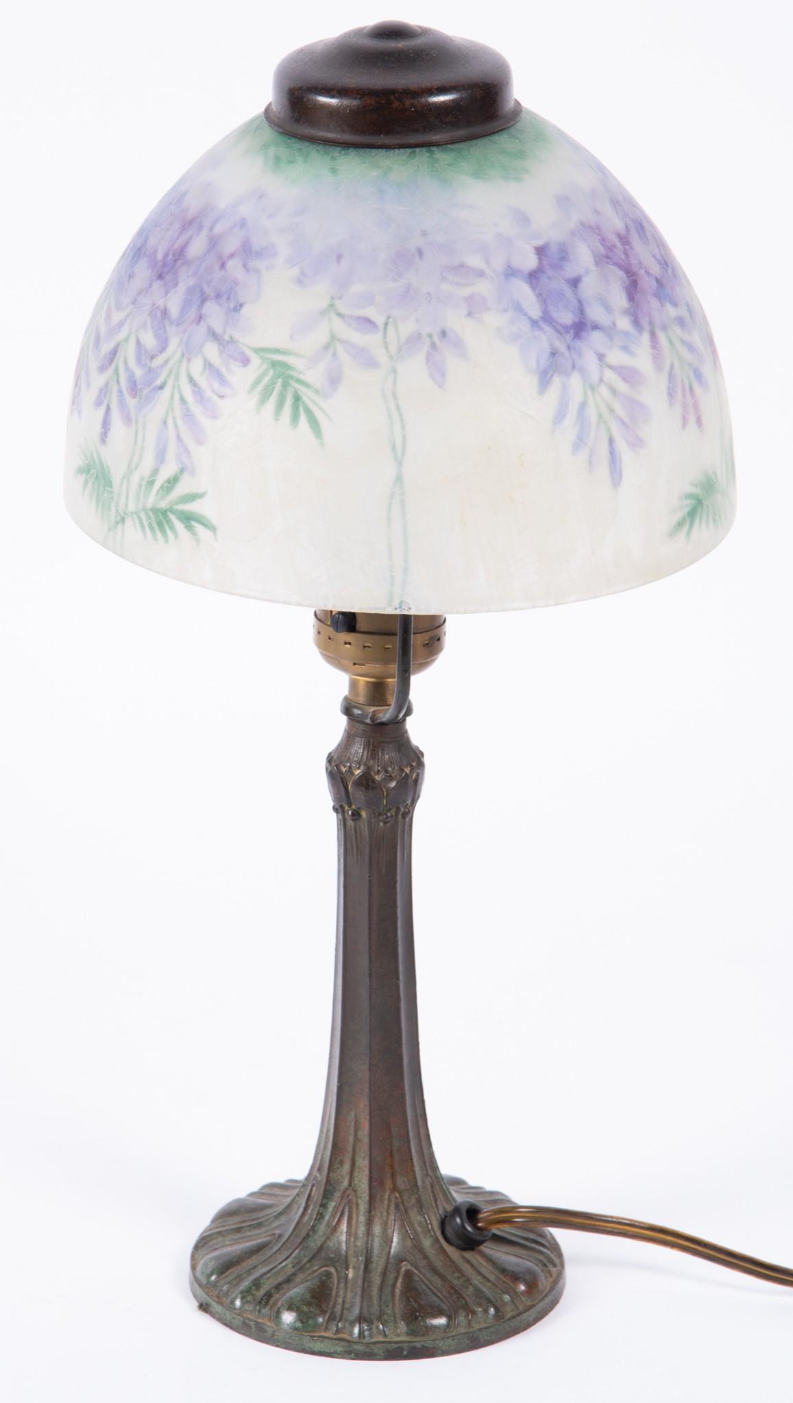 A Diminutive Handel Reverse Painted Table Lamp (1 of 3)