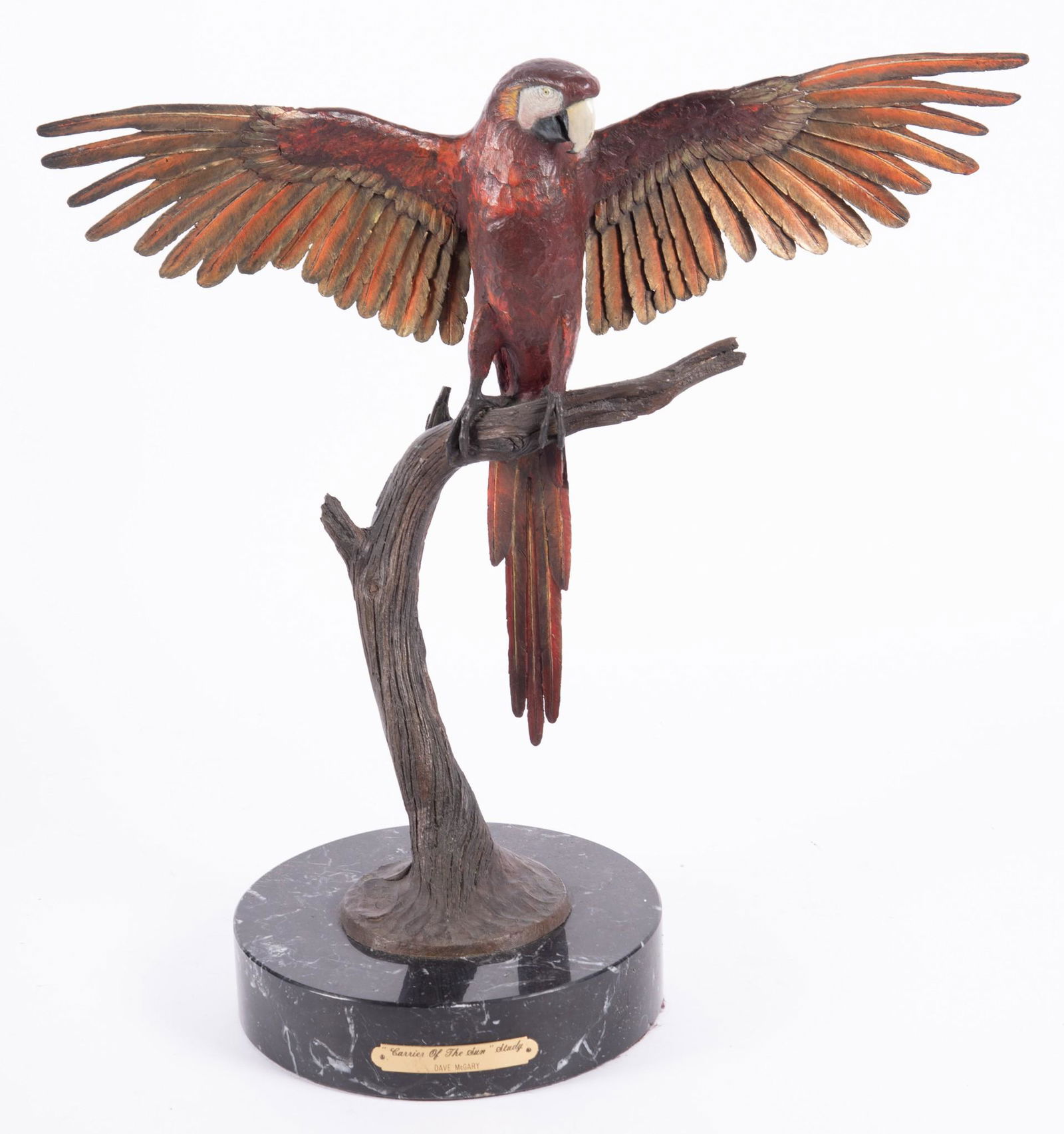 Dave McGary, American (1958-2013), Carrier of the Sun (study), cold painted bronze, ed. 3/40 (1 of 5)