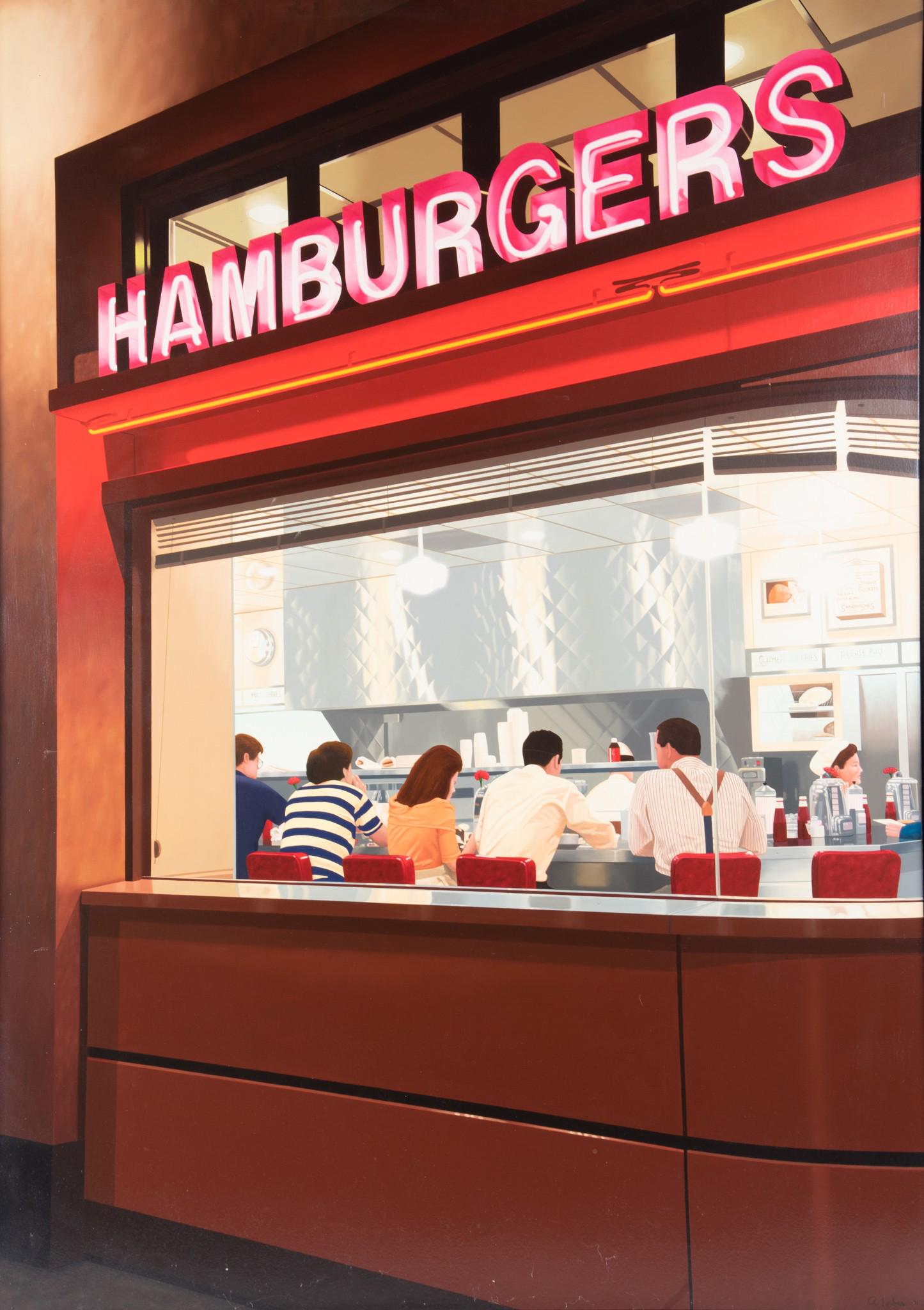 Robert Forbes, Missouri (b. 1948), Hamburgers, oil on canvas (1 of 4)