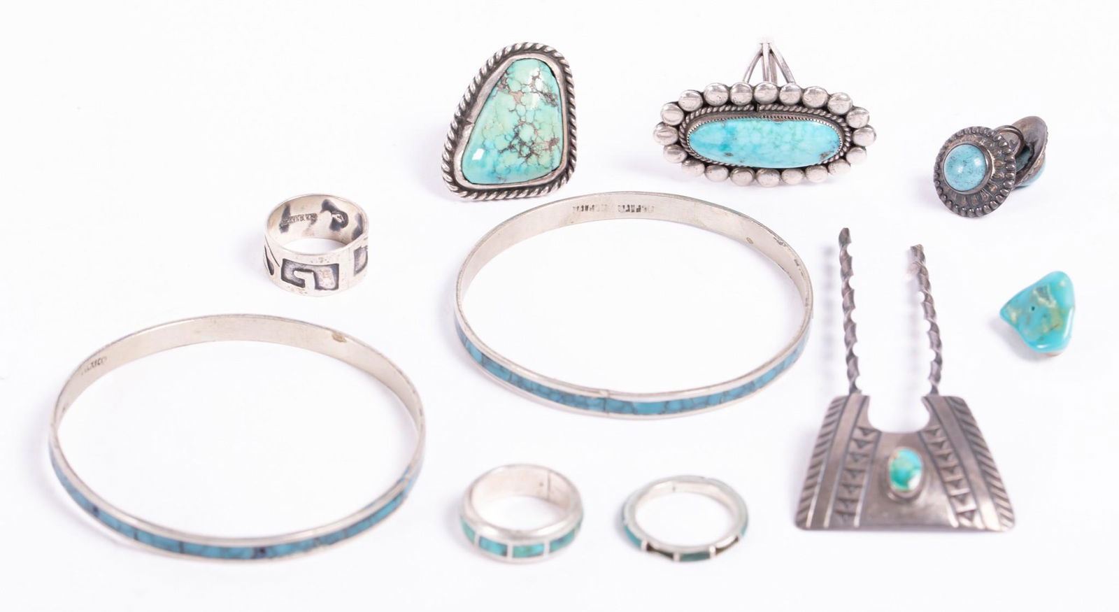 Collection of Turquoise and Sterling Silver Jewelry (1 of 3)