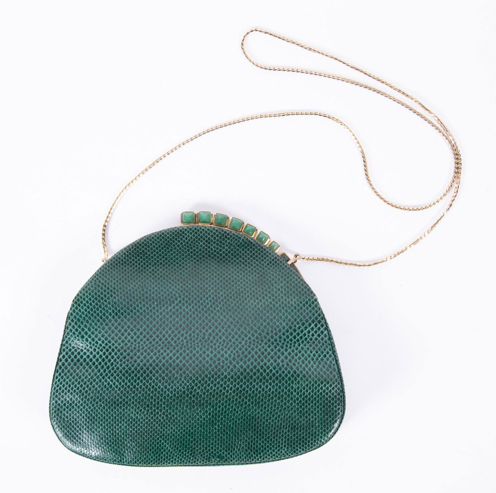 Vintage Judith Lieber Green Snakeskin Handbag (1 of 2)