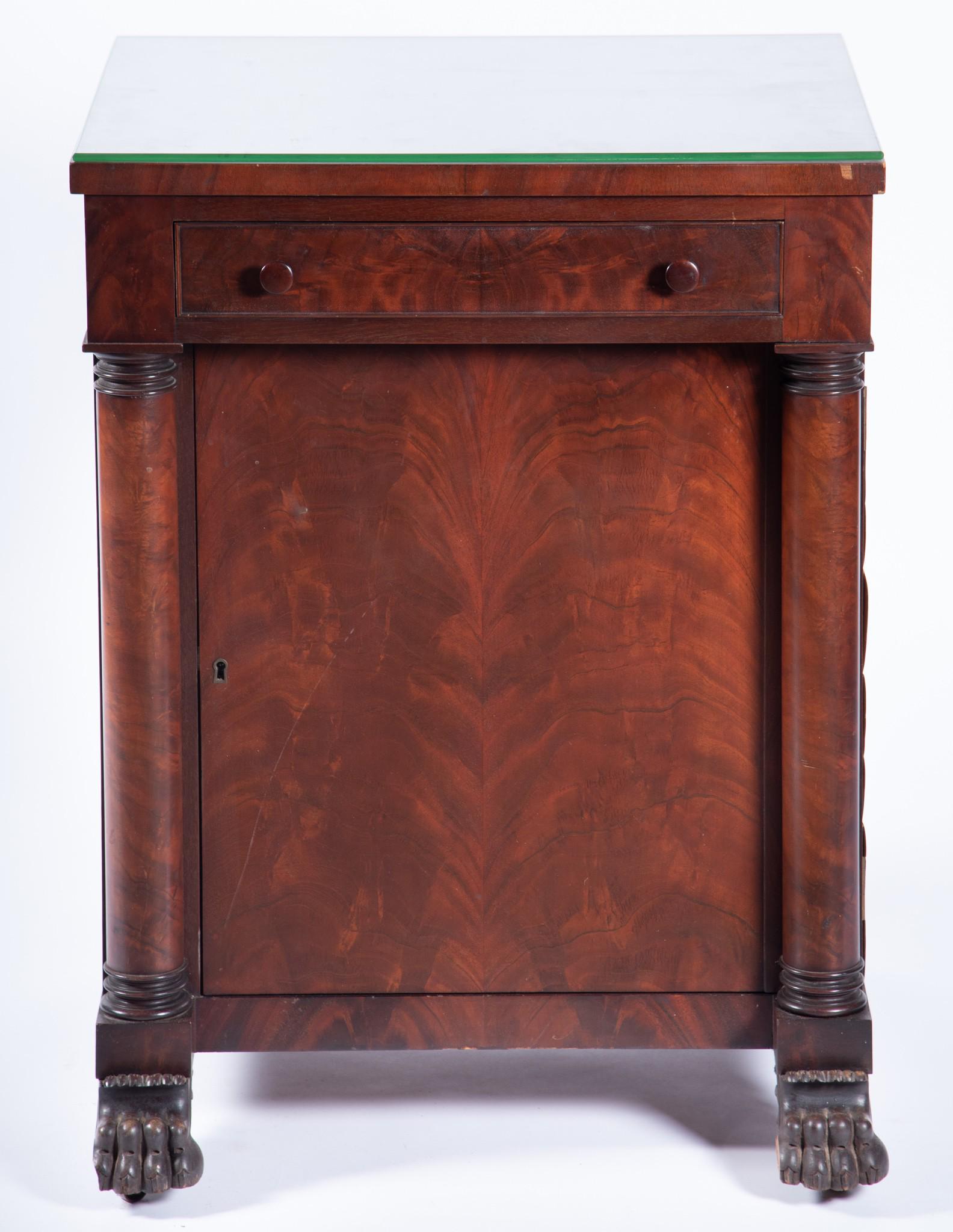 Antique Empire Mahogany Cabinet (1 of 3)