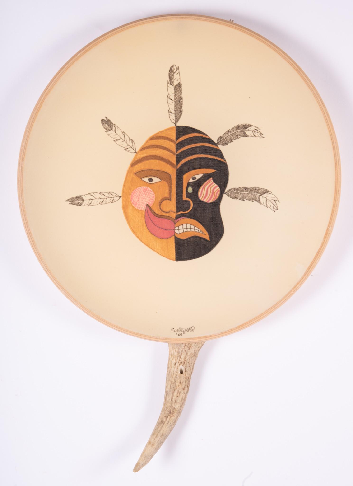 Sivaluaq Hand Painted Alaskan Tribal Drum (1 of 3)