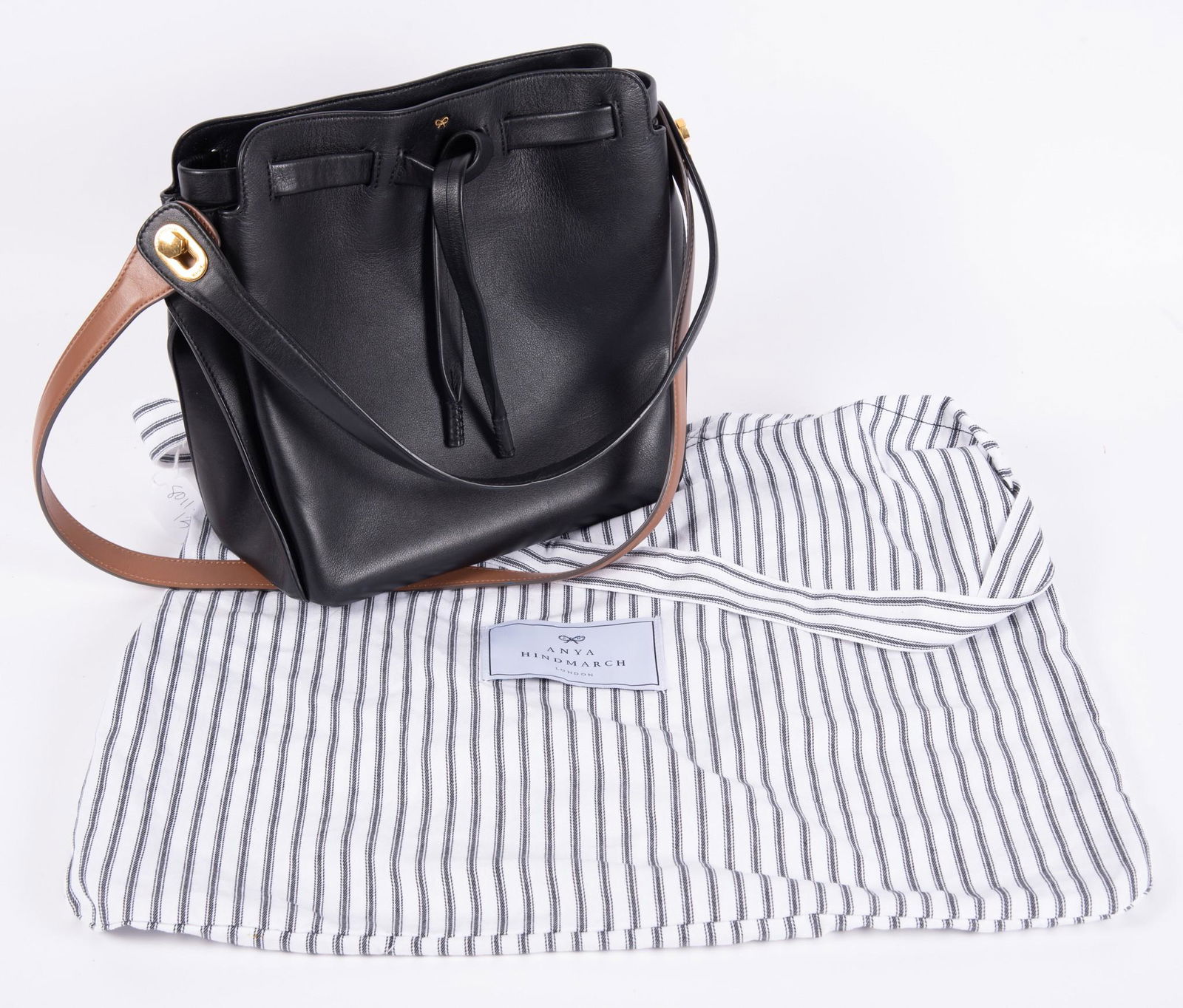 Anya Hindmarch Black Leather Handbag (1 of 2)