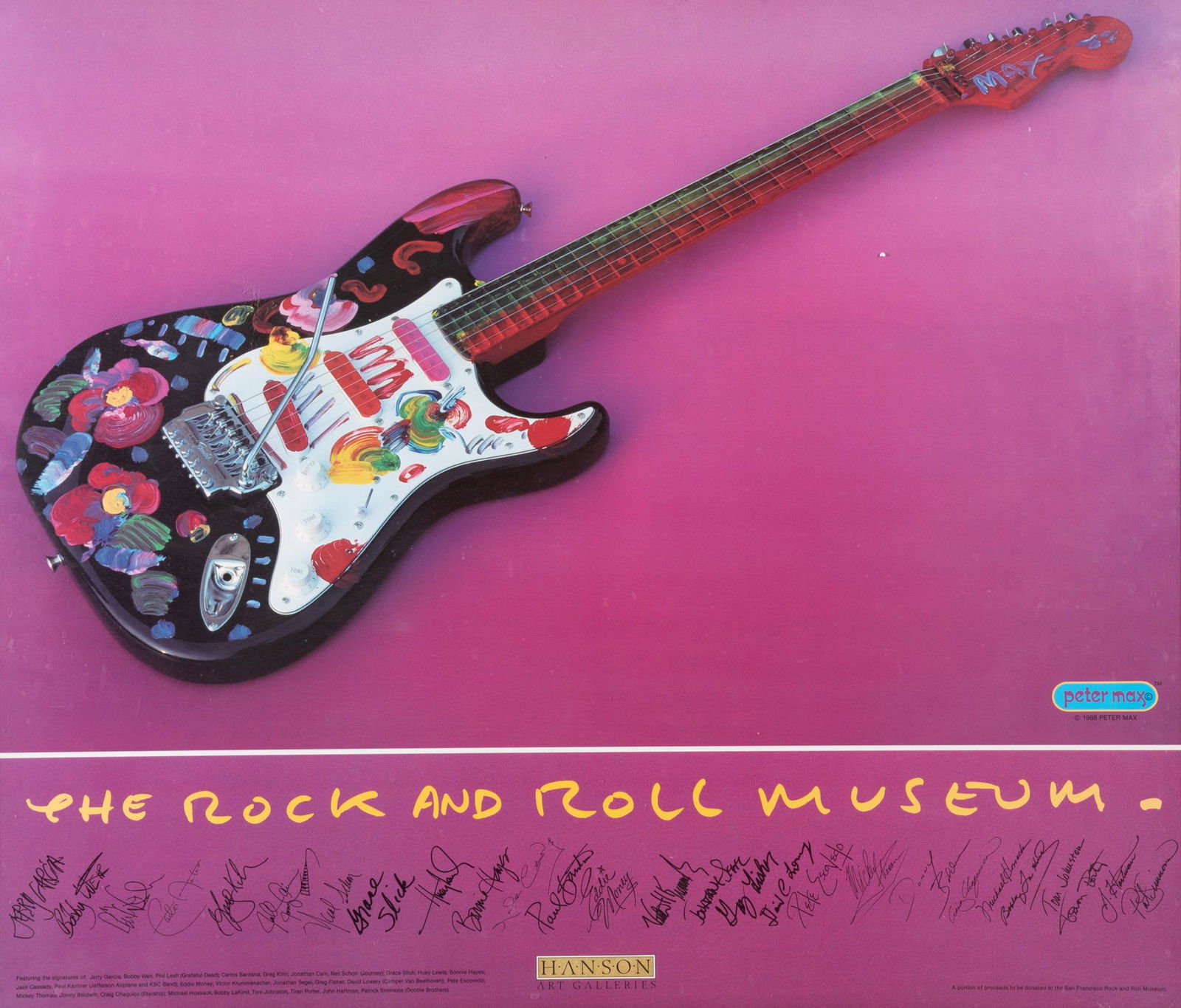 Peter Max, German/American (1937 -), Title: Rock and Roll Hall of Fame Museum, Year: 1992 (1 of 4)