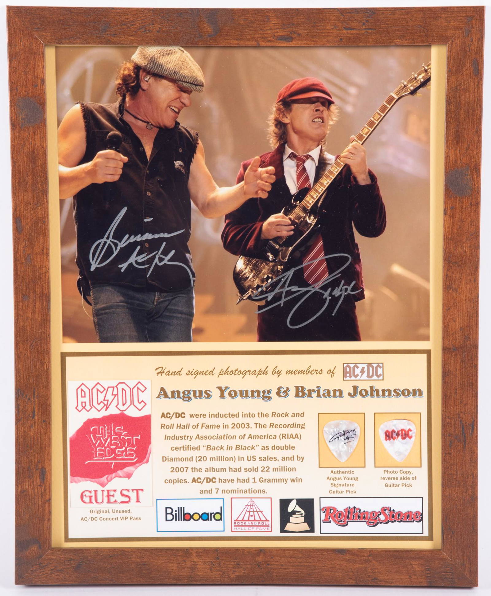 AC/DC Signed Photo/ Pick/ VIP Pass (#0472) on Apr 22, 2023 | Link ...