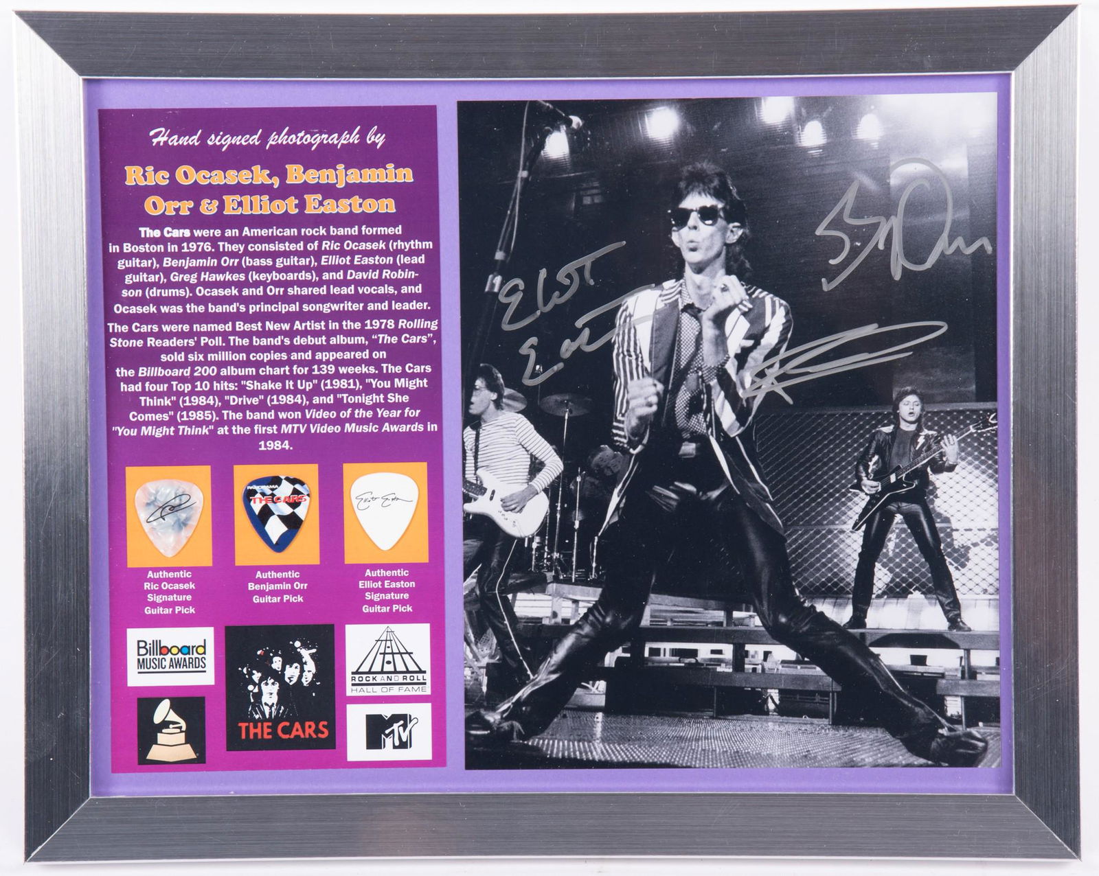 The Cars Signed Photo/ Three Picks (1 of 2)