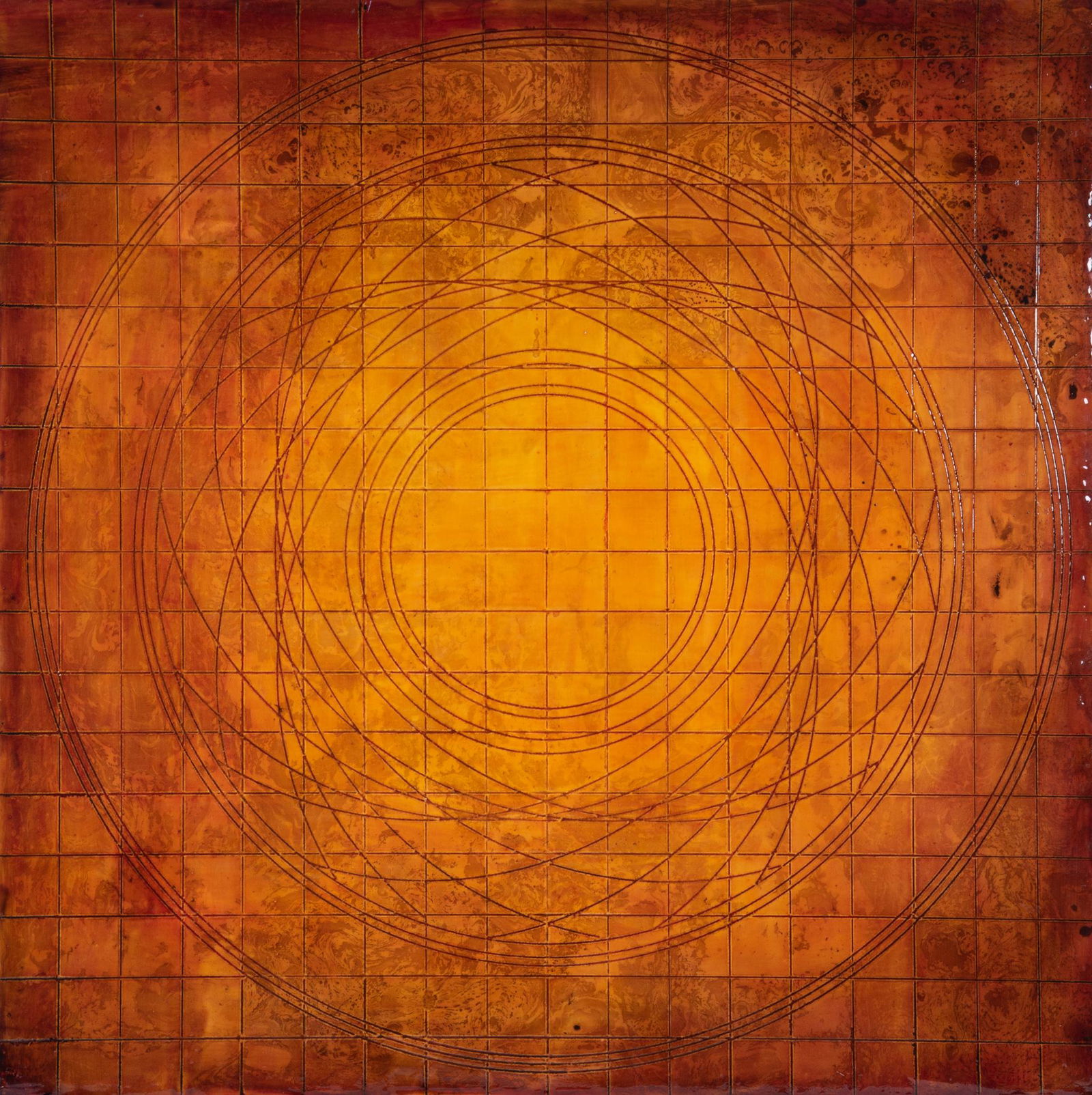 Michael Hoffman, Missouri , Almeria, 2006, mixed media on panel: Michael HoffmanMissouriAlmeria, 2006mixed media on panelsigned with title and date verso36 x 36 inches