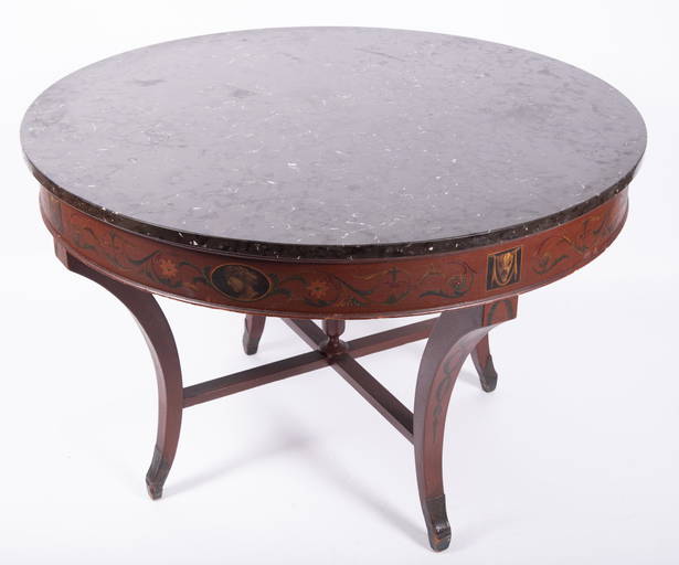Antique Italian Marble Top Center Table