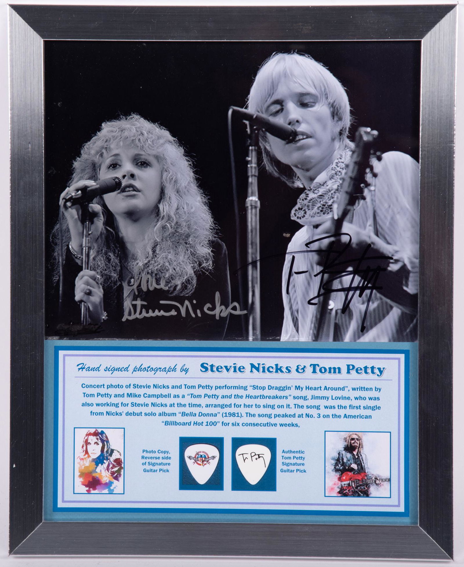 Stevie Nicks & Tom Petty Signed Photo/ Pick (1 of 2)