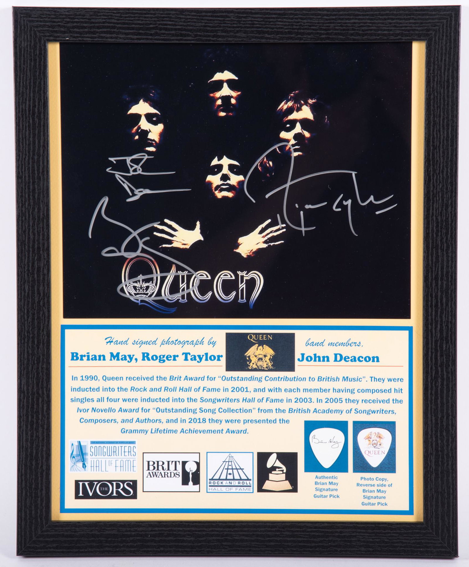 Queen Signed Photo/ Pick (1 of 2)