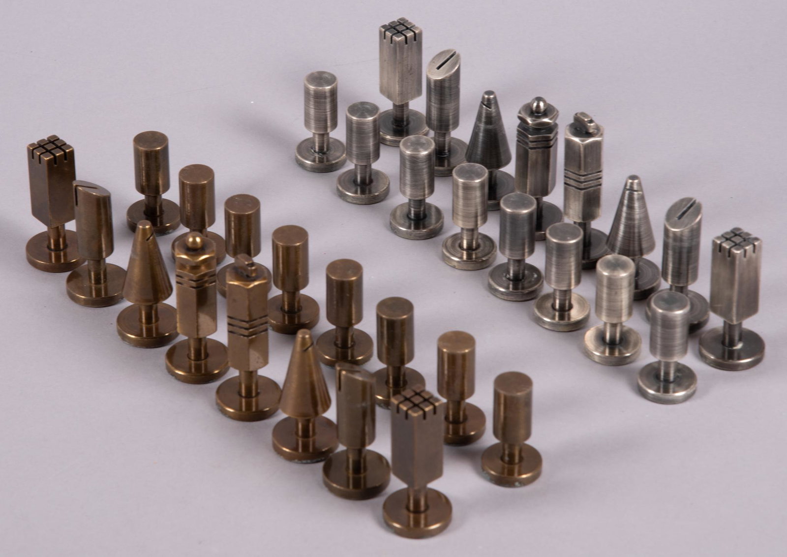 Vintage Mid Century Abstract Chess Set in Custom Box (1 of 4)