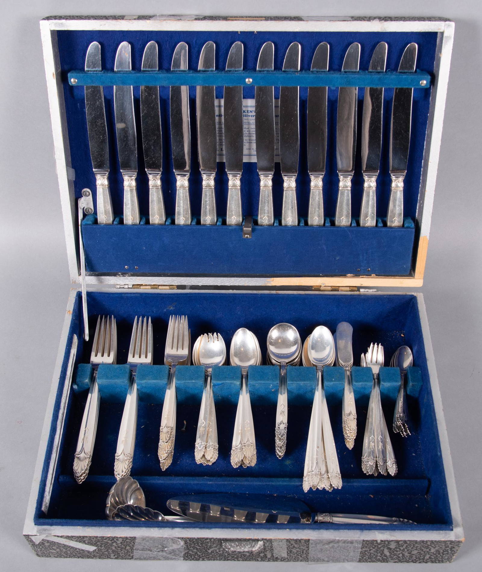 International Sterling Silver Flatware For 12, Empress Auction