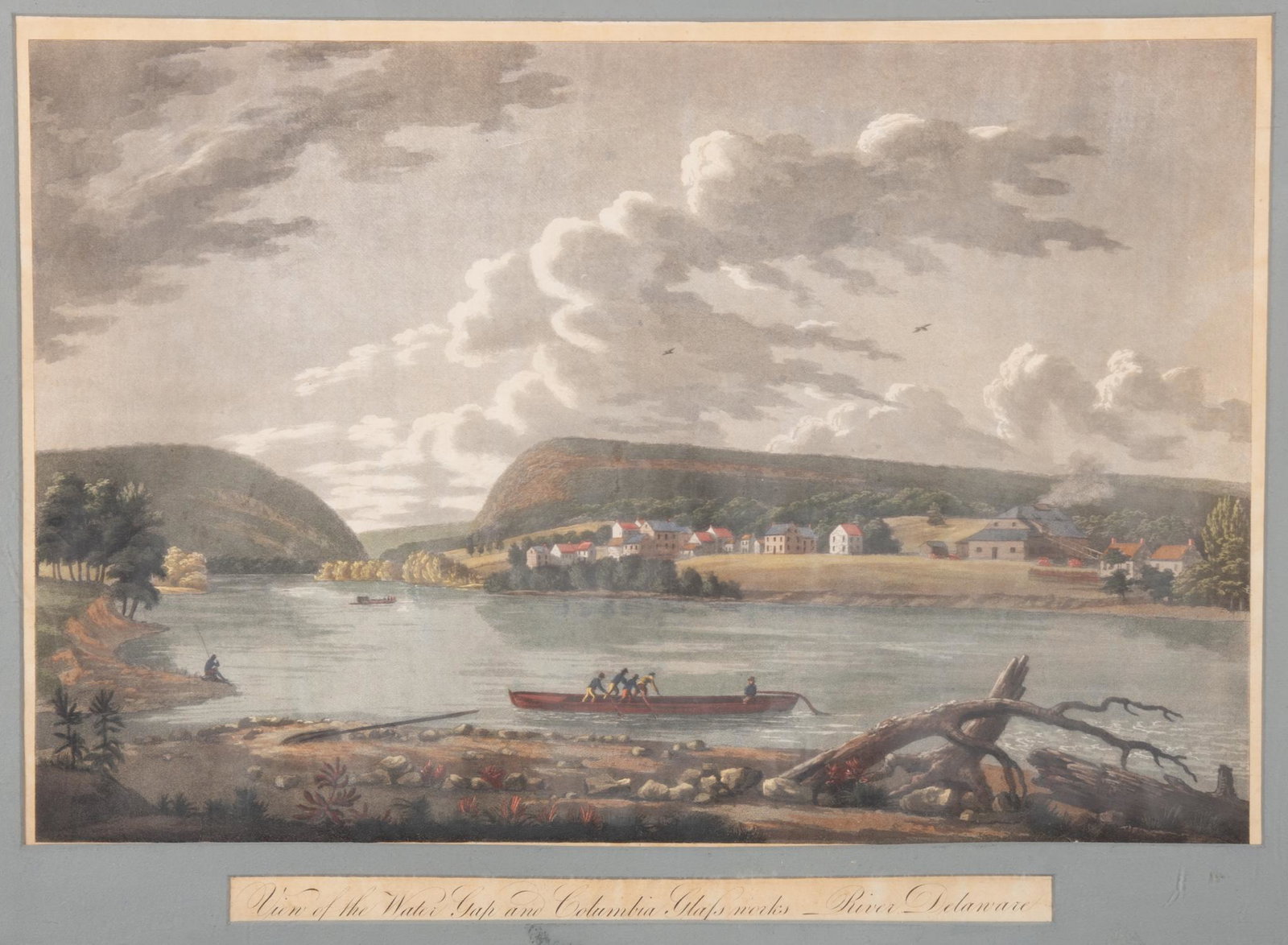 Thomas Burch, United Kingdom, Pennsylvania (1779-1851), View of the Water Gap and Columbia Glass (1 of 4)