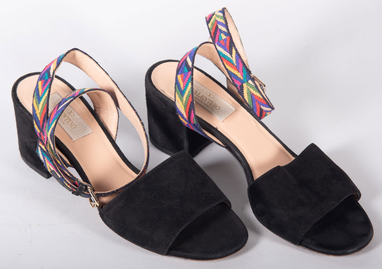 Valentino Black Suede Sandals (1 of 3)