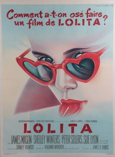 Roger Soubie, Vintage Period French Stone Lithograph Movie Poster for Lolita, circa 1962: Roger Soubie, Vintage French Movie Poster for Lolita, circa 1962Metro-Goldwyn-Mayer, James D. Harris, James Mason, Shelley Winters. Marked on the lower left corner "Visa Ministeriel No. 516, Imprime e