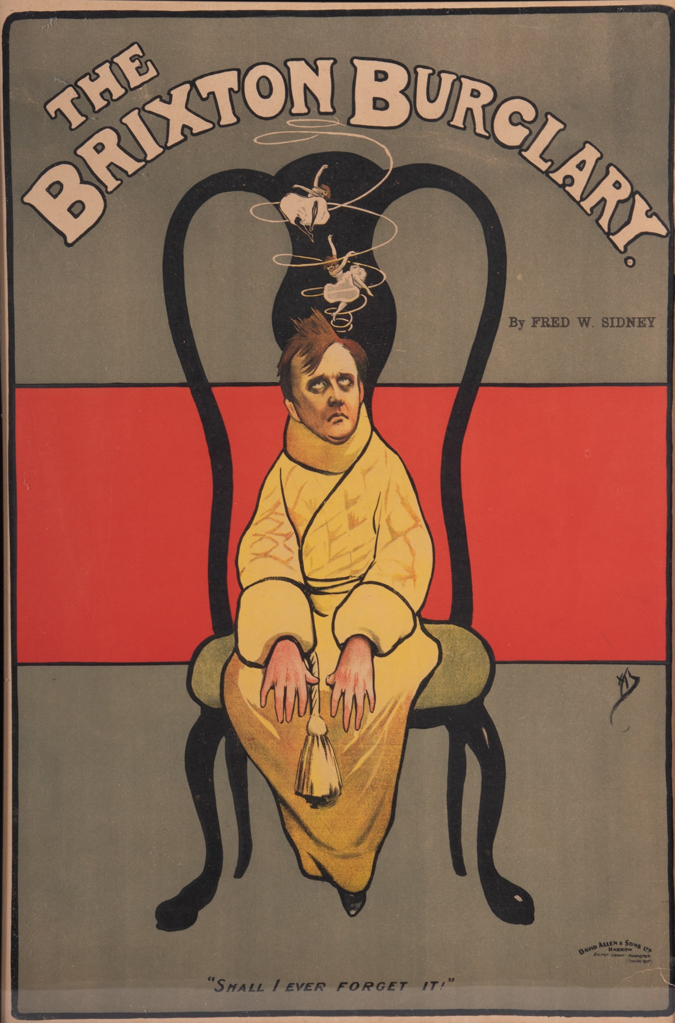 The Brixton Burglary, by Fred W. Sidney, Poster by David Allen & Sons, LTD (1 of 5)