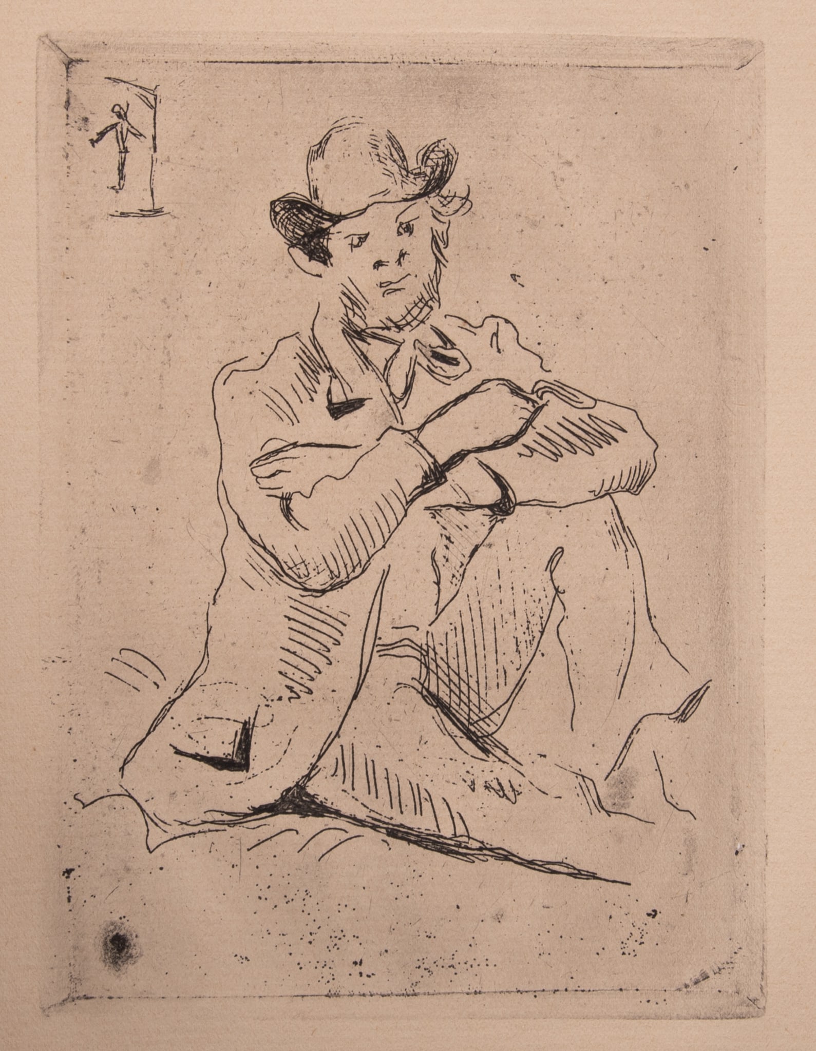 Paul Cezanne, French 1839-1906, Guilliaumin au Pendu (C. 2), 1873, etching (1 of 4)