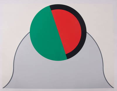 Takesada Matsutani, Japanese (b. 1937), Signal, 1971, silkscreen, ed. A.P.: Takesada Matsutani Japanese, (b. 1937) Signal, 1971 silkscreen, ed. A.P. signed, dated, titled, and notated in pencil lower margin, unframed. Donated to benefit the Contemporary Art Museum St. Louis