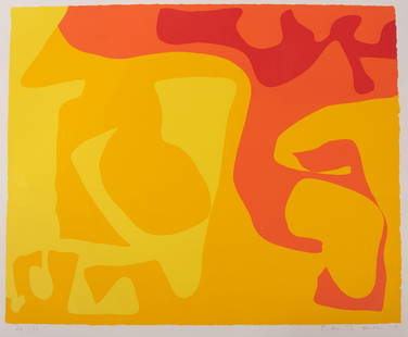 Patrick Heron, British (1920-1999), Small Yellow, 1973, screenprint on paper, ed. 26/72: Patrick HeronBritish, (1920-1999)Small Yellow, 1973screenprint on paper, ed. 26/72signed, dated, and numbered in pencil lower margin, unframed.Donated to benefit the Contemporary Art Museum St. Louis<