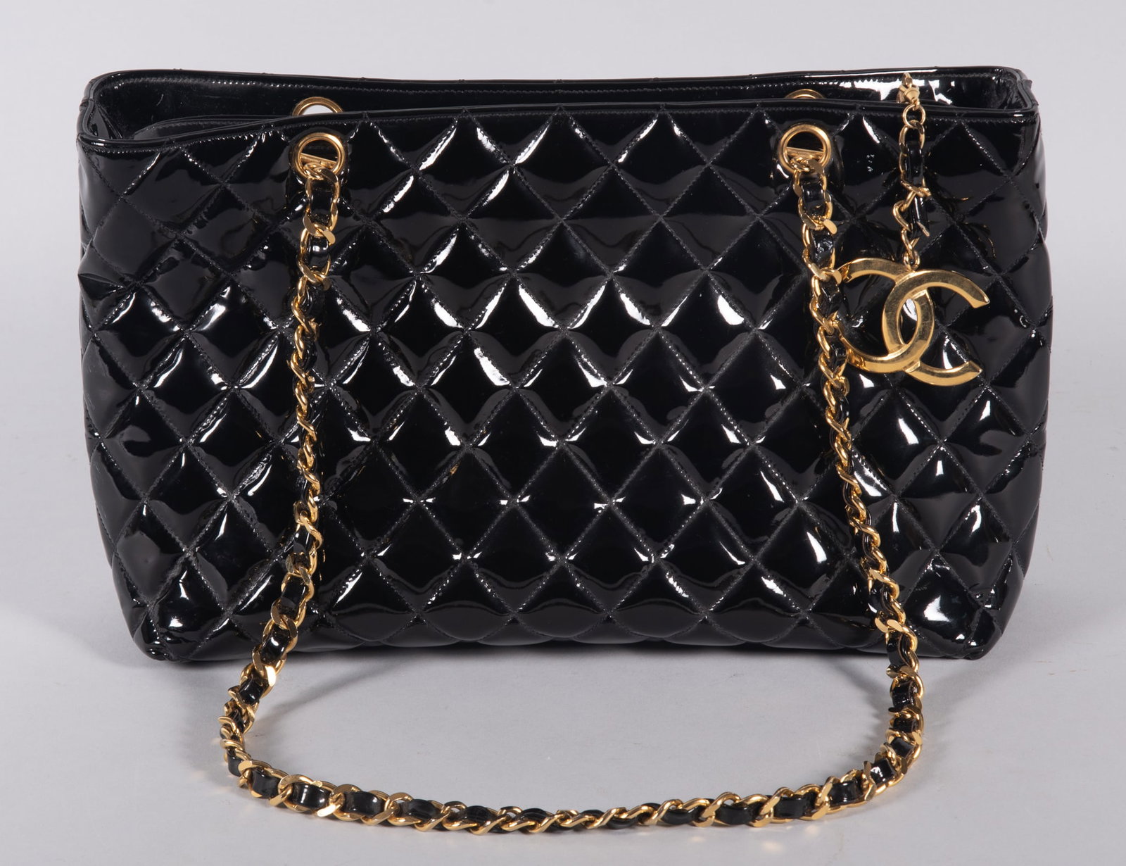 Chanel Black Patent Leather Bag (1 of 4)