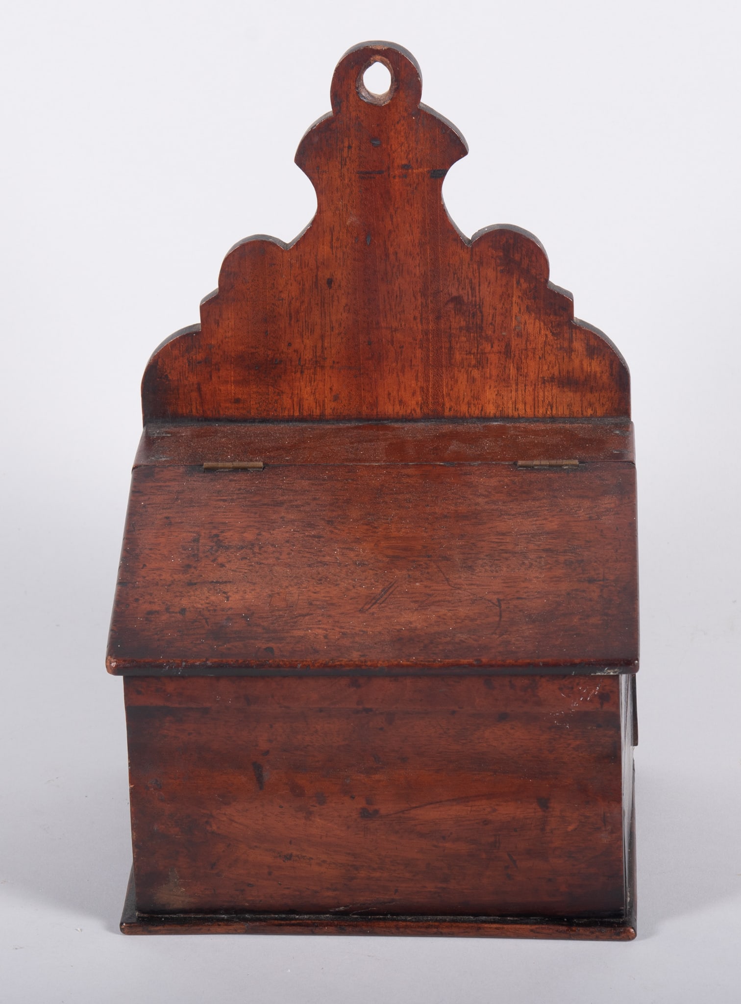 English Mahogany Lidded Candle Box (1 of 4)