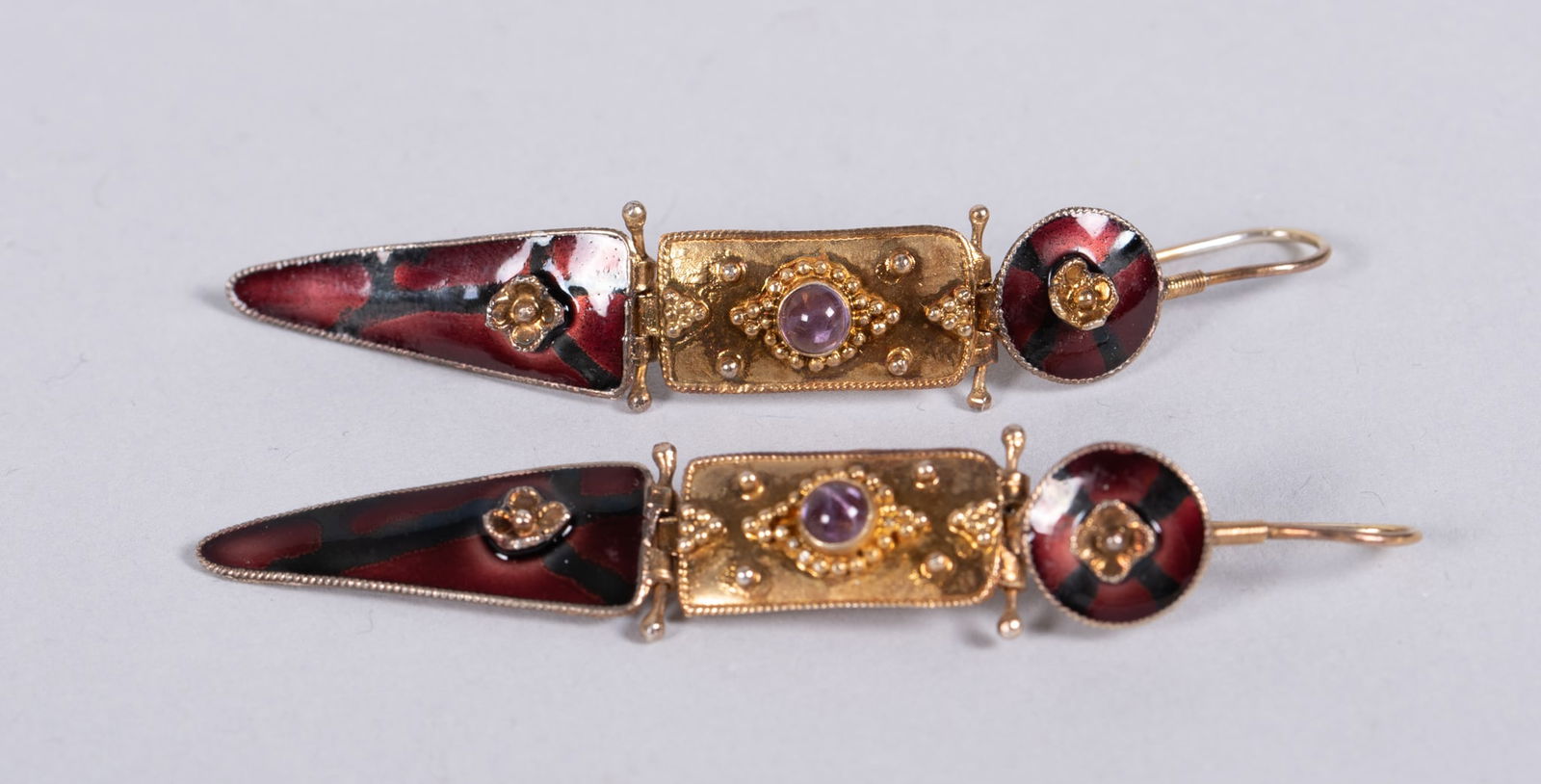 Victorian Enamel Drop Earrings (1 of 3)