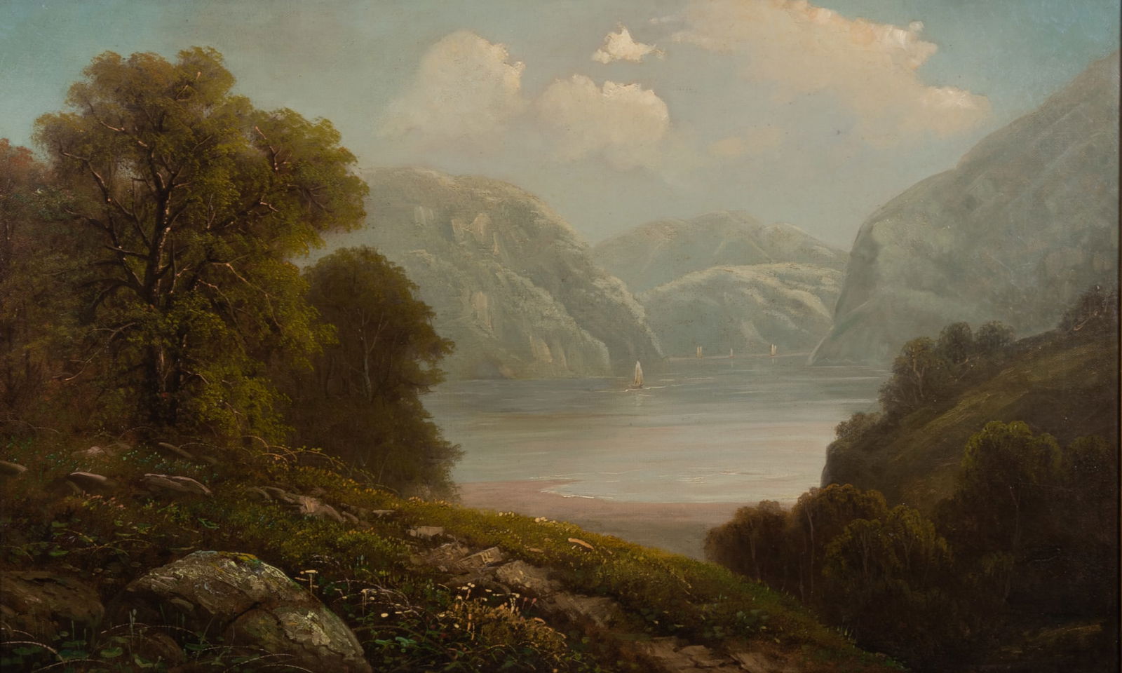 Manner of William Louis Sonntag, Hudson River Valley Landscape, oil n canvas (1 of 6)