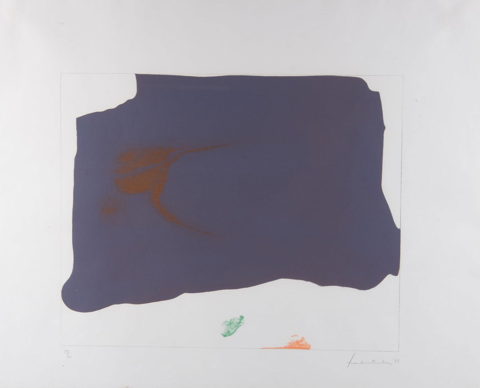 Helen Frankenthaler, American (1928-2011), Variation II on Mauve Corner, 1969, lithograph in colors (1 of 6)