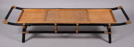 Vintage Coffee Table Bench by John Wisner for Ficks Reed, Circa 1950's