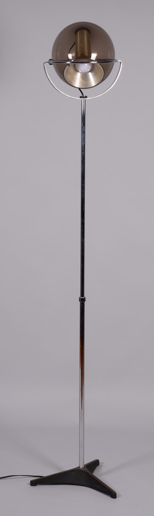 Frank Ligtelijn (Dutch, b. 1933) for Raak Smoked Glass Globe Floor Lamp (1 of 3)