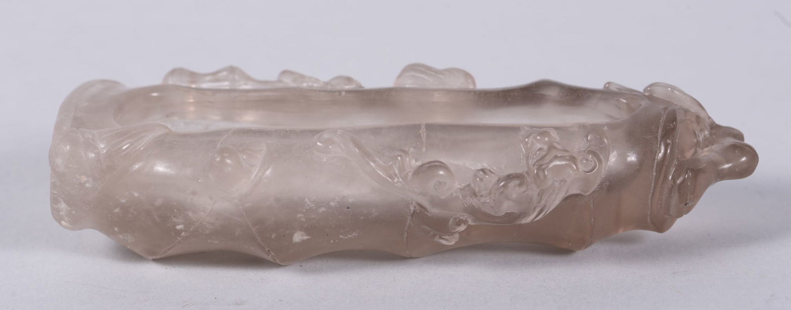 A Chinese Finely Carved Smokey Quartz Brush Wash Pot (1 of 5)