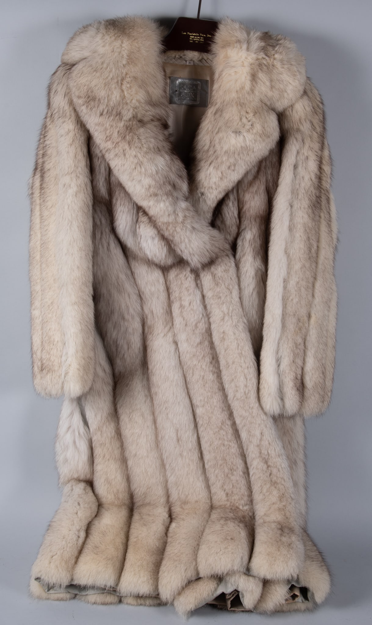 Lady's Full Length Fox Coat labeled Saga Fox (1 of 3)
