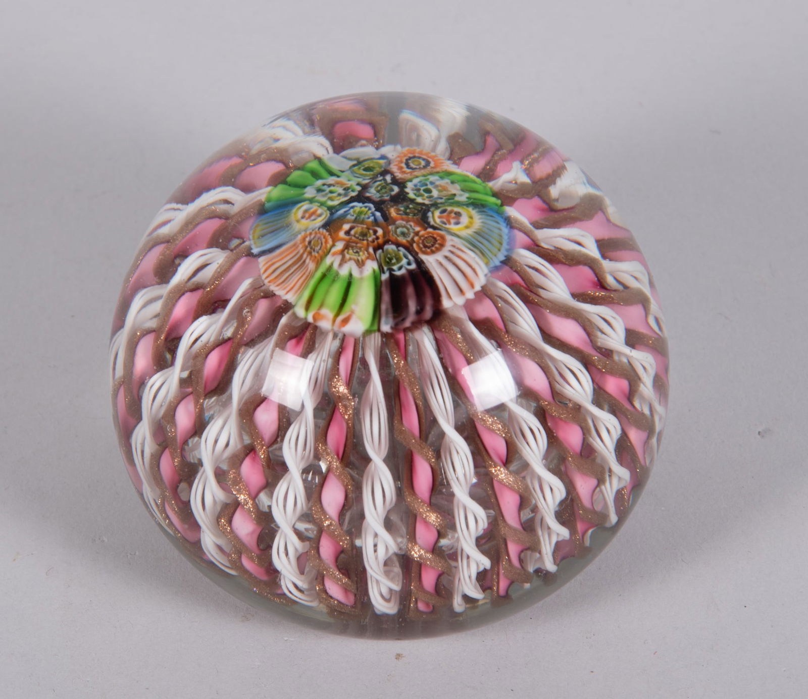 A Large Magnum Italian Murano Zanfirico Paperweight (1 of 3)