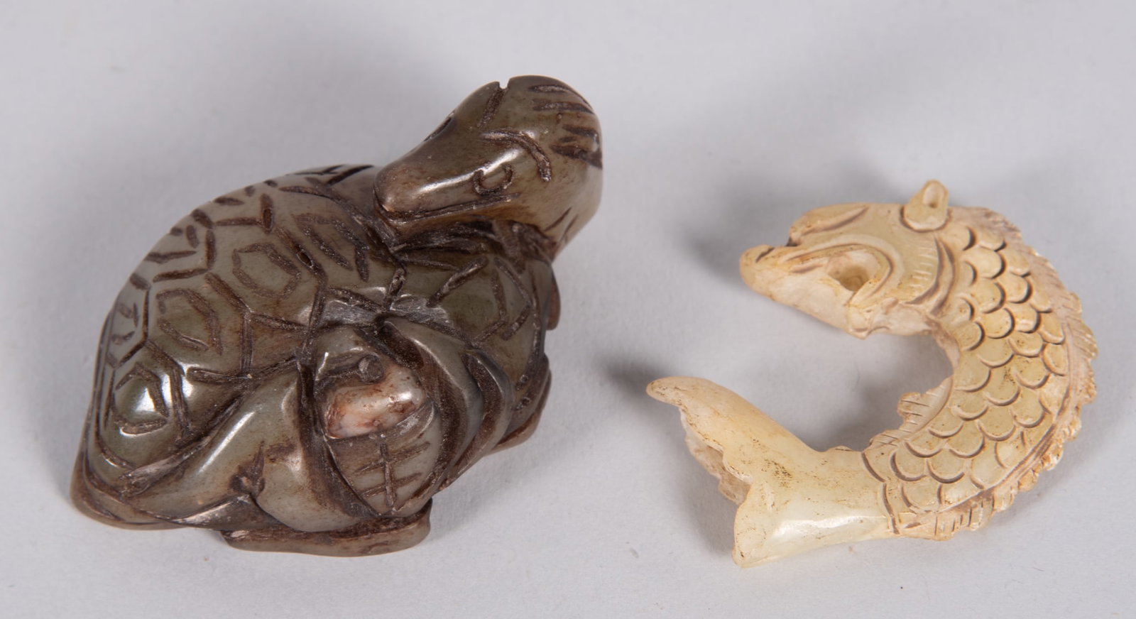 Two Chinese Colored Jade Carvings (1 of 3)