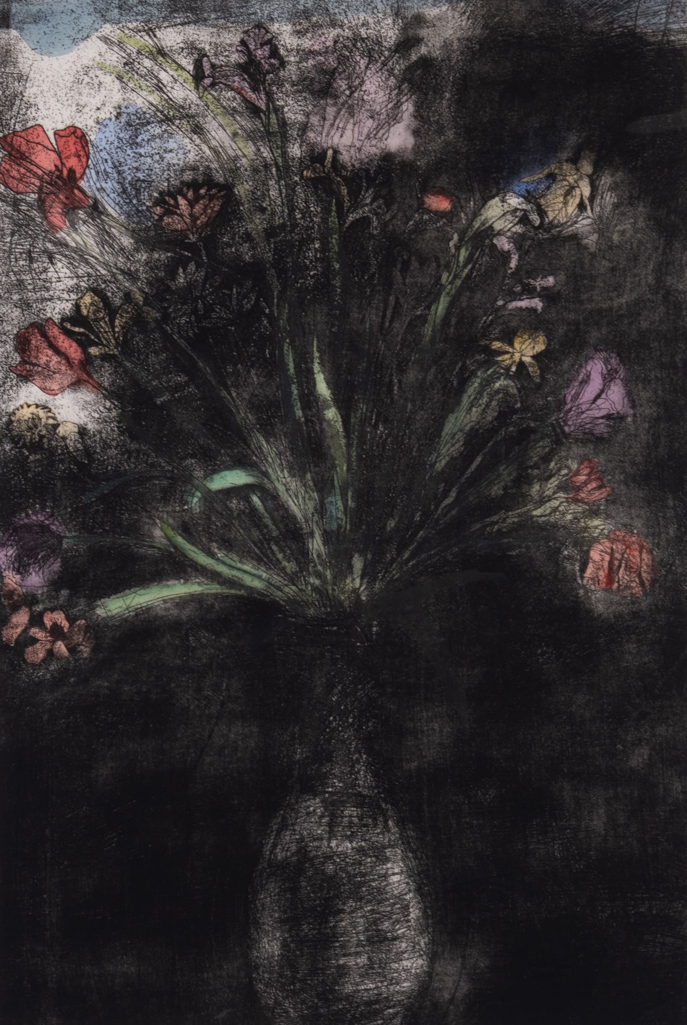 Jim Dine, American (b. 1935), Hand-Colored Flowers II (C. 31), 1977, etching and aquatint with (1 of 5)