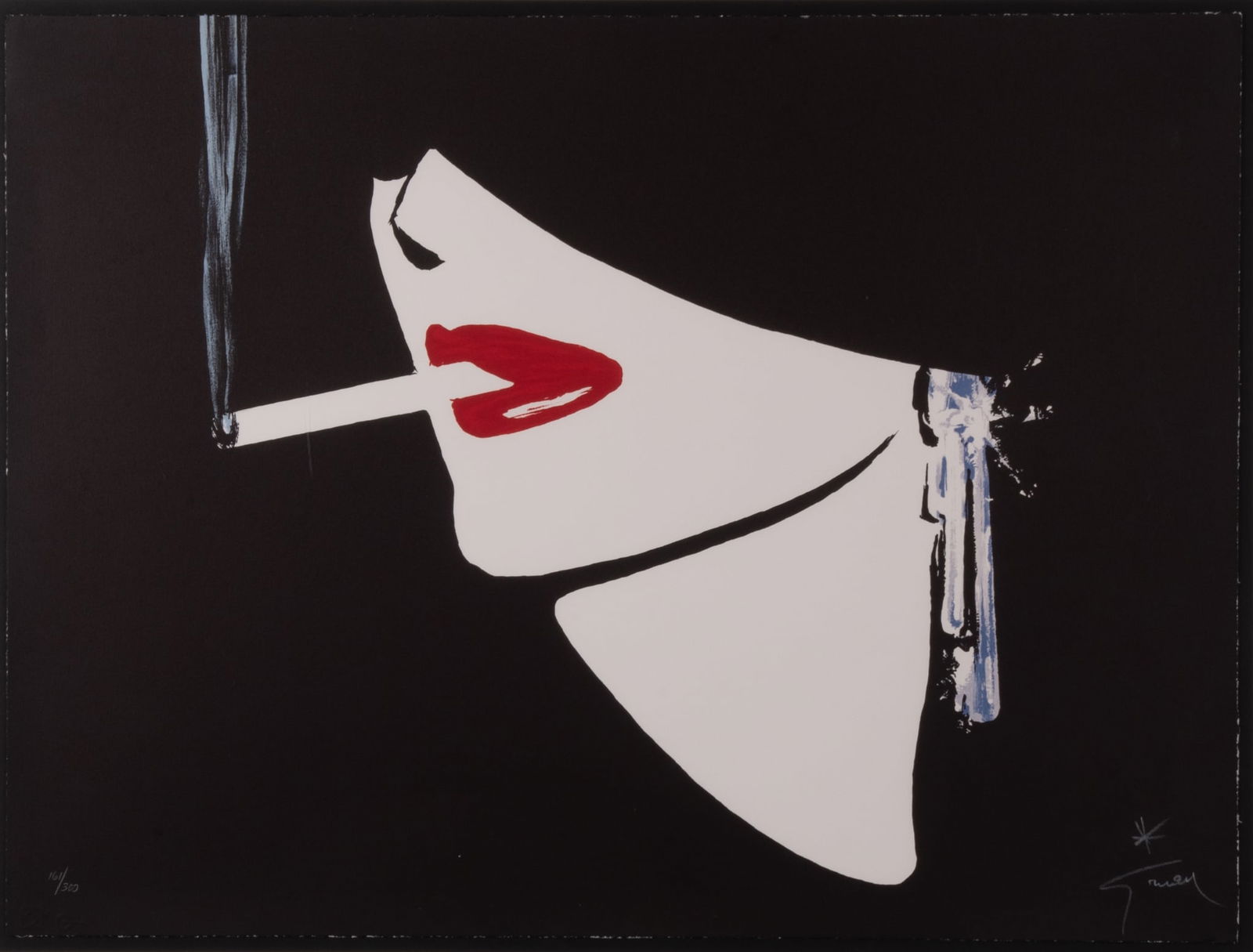 Rene Gruau, French/Italian/American (1910-2004), L'Heure Bleu, 1983, lithograph, ed. 161/300 (1 of 4)