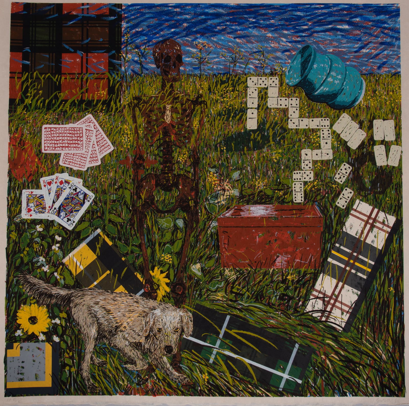 Jennifer Losch Bartlett, American (1941-2022), Autumn (From the Four Seasons), 1990, screenprint on (1 of 6)