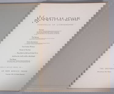 Kenneth Miller Adams, New Mexico/Kansas (1897-1966), Portfolio of Lithographs, New Mexico Artists: Kenneth Miller AdamsNew Mexico/Kansas, (1897-1966)Portfolio of Lithographs, New Mexico Artists Series No 1portfolio of eight offset lithographsNew Mexico Artists Series No. 1, The University of New Me