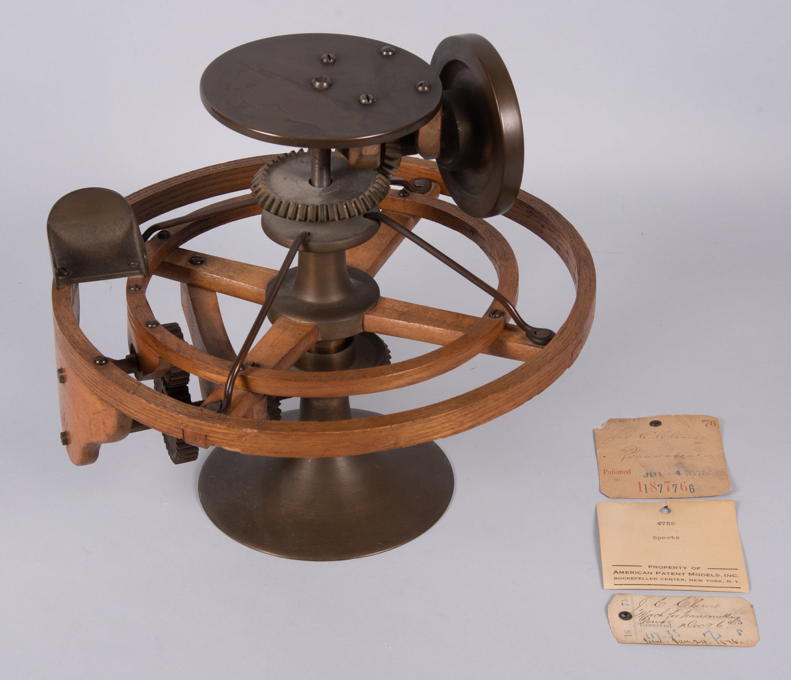 J. C. Clime, Roundabout Patent Model No. 179,448, July 4, 1876 (1 of 5)