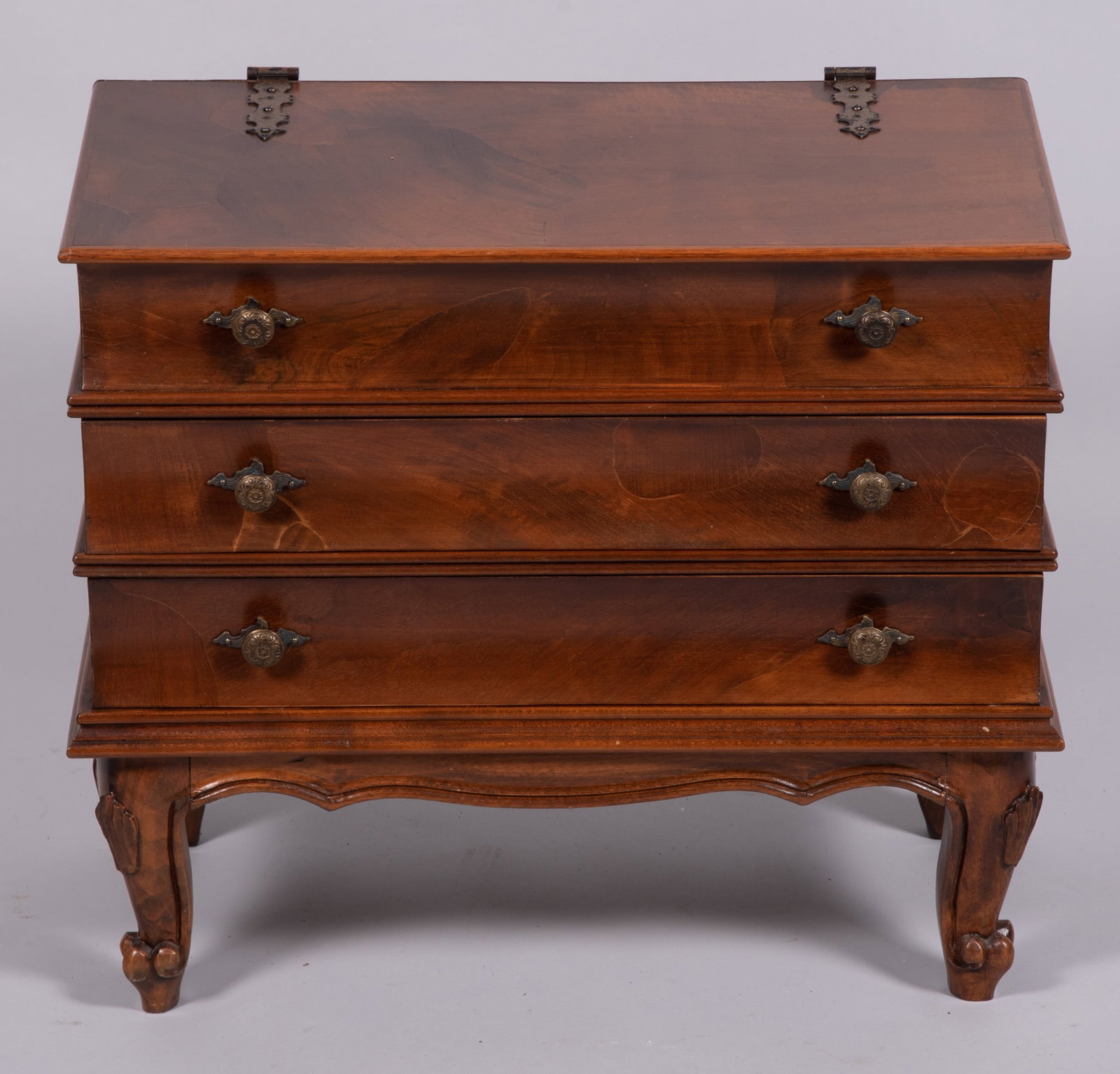 Semi-Antique Mahogany Book Form Side Table (1 of 3)