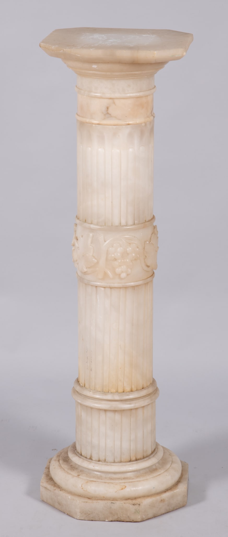 A Substantial Antique Carved Marble Pedestal (1 of 4)