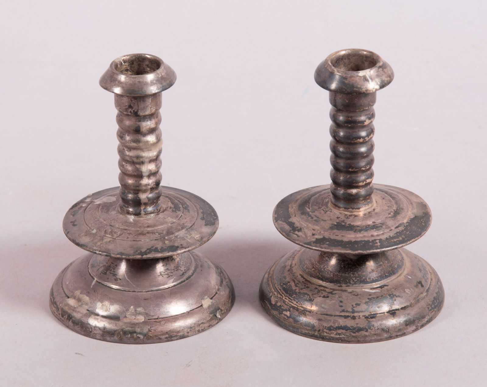 Pair of Sterling Silver Mayflower Candlesticks (1 of 3)